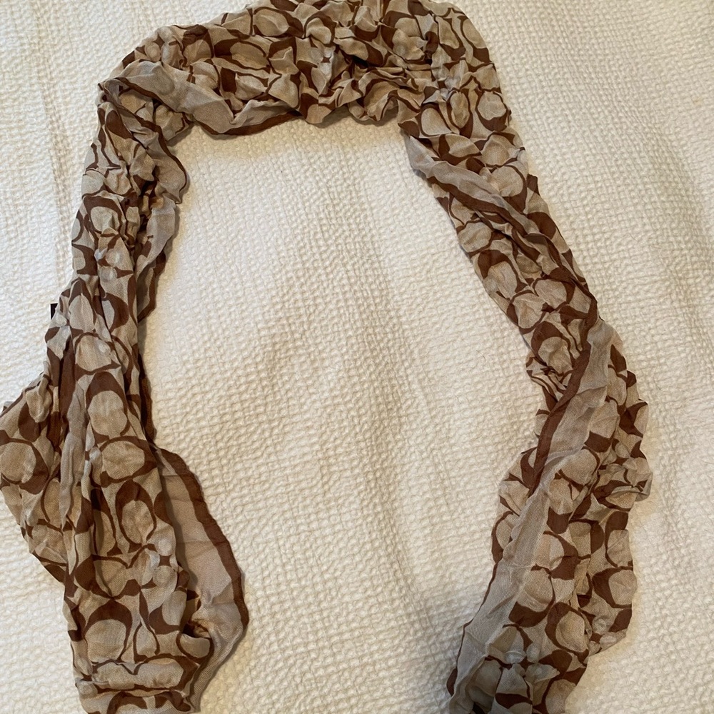 Tan vintage coach scarf - Picture 3 of 4